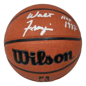 Walt Frazier New York Knicks Signed NBA Wilson I/O Basketball HOF 1987 BAS ITP