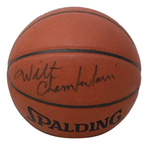 Wilt Chamberlain Los Angeles Lakers Signed Spalding Basketball PSA LOA