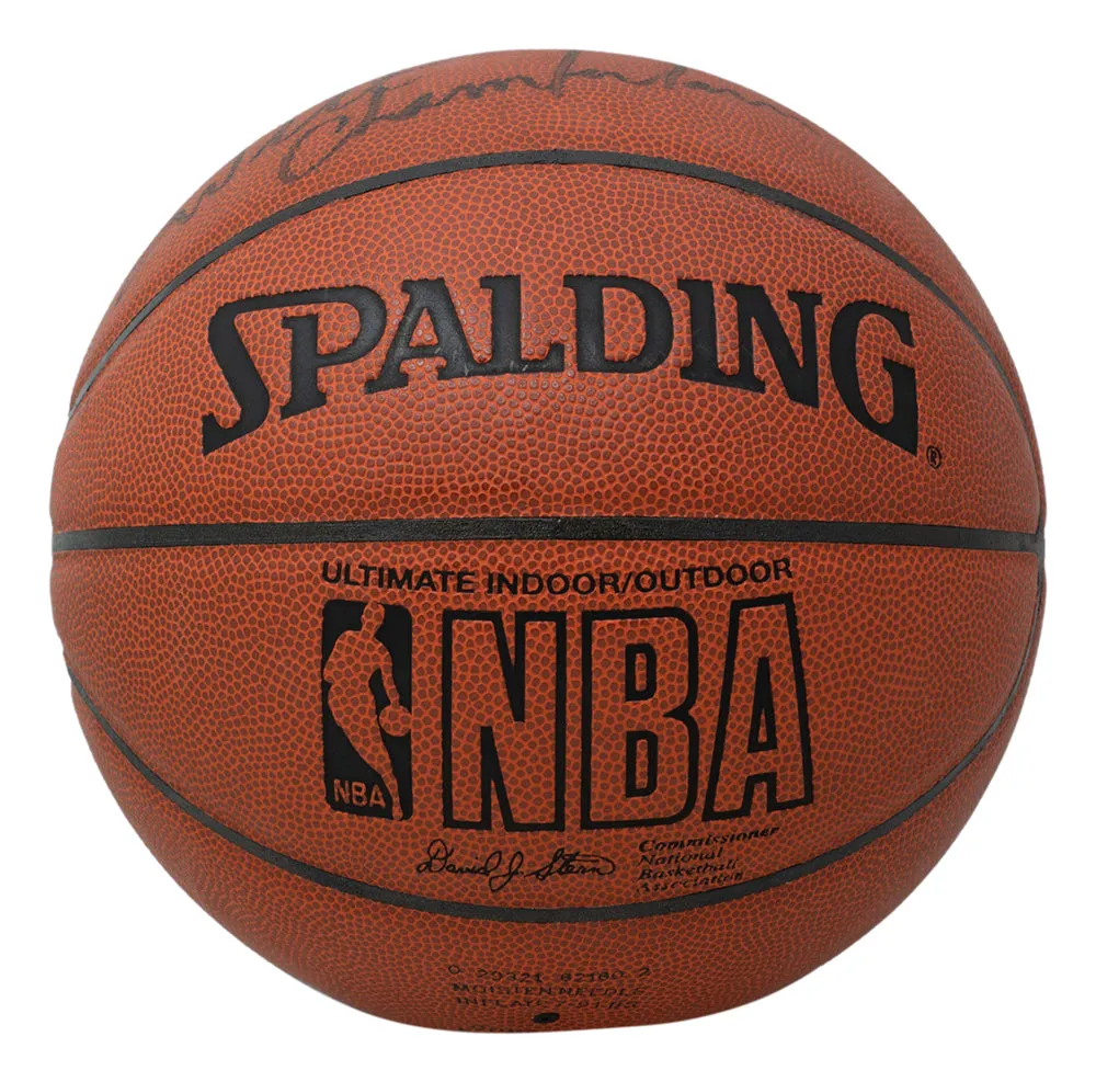 Wilt Chamberlain Los Angeles Lakers Signed Spalding Basketball PSA LOA