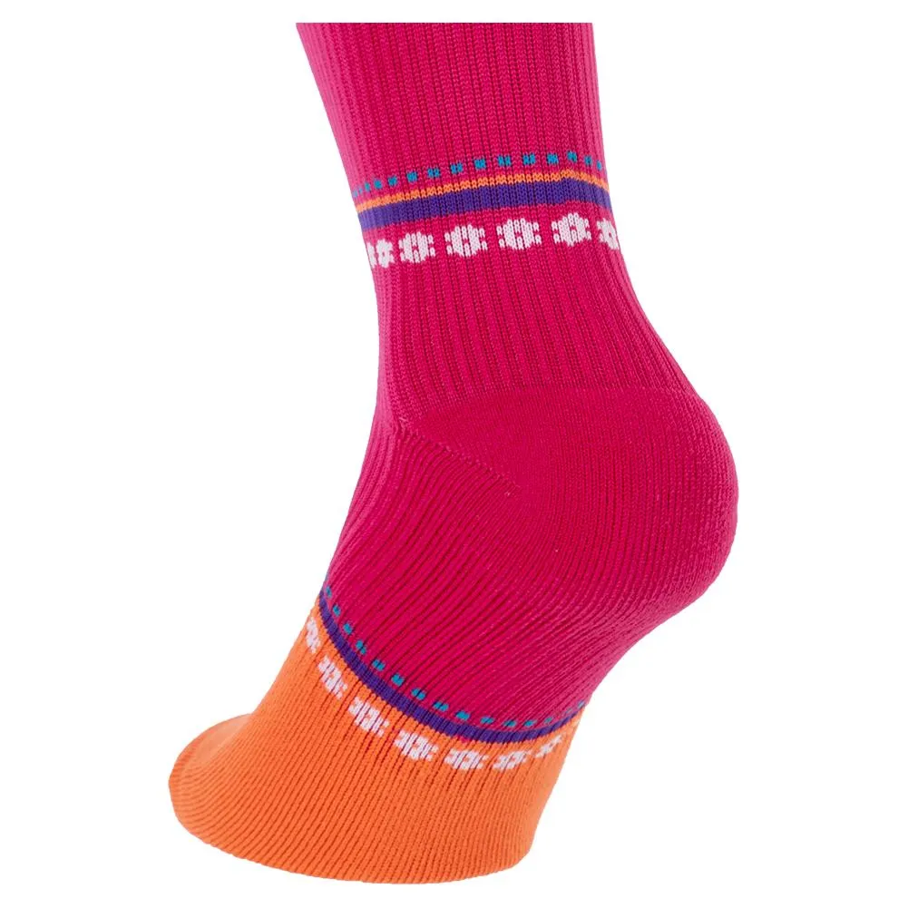 Women`s OTC Graduated Compression Tennis Socks Pink and Orange