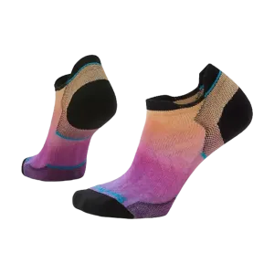 Women's Run Zero Cushion Ombre Print Low Ankle Socks