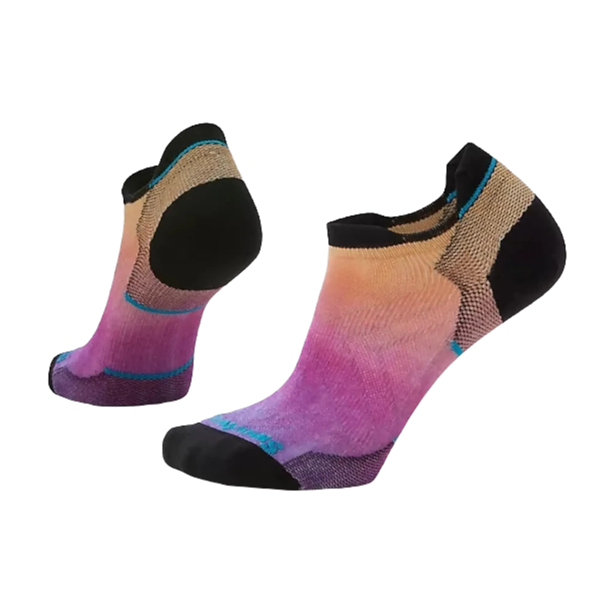 Women's Run Zero Cushion Ombre Print Low Ankle Socks