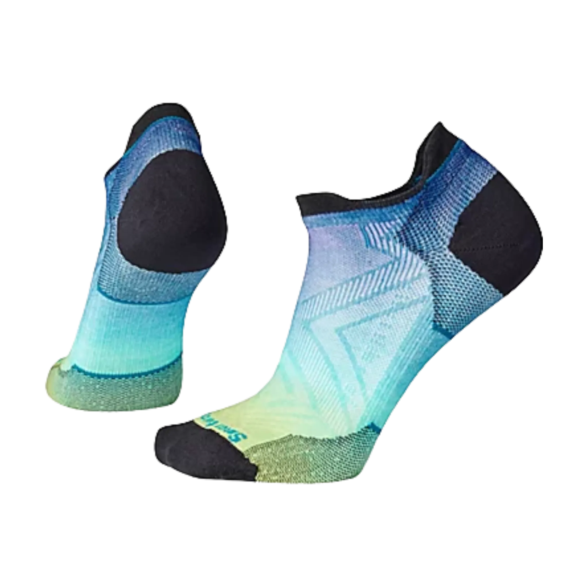 Women's Run Zero Cushion Ombre Print Low Ankle Socks