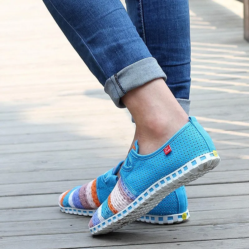 Women's summer breathable linen fabric fashion slip-on casual shoes