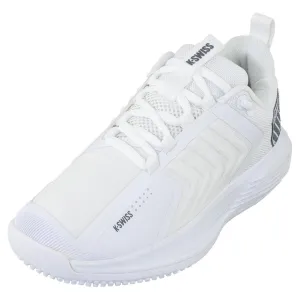 Women's Ultrashot 3 Grass Tennis Shoes White and Steel Gray