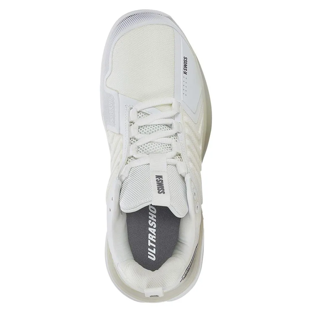 Women's Ultrashot 3 Grass Tennis Shoes White and Steel Gray