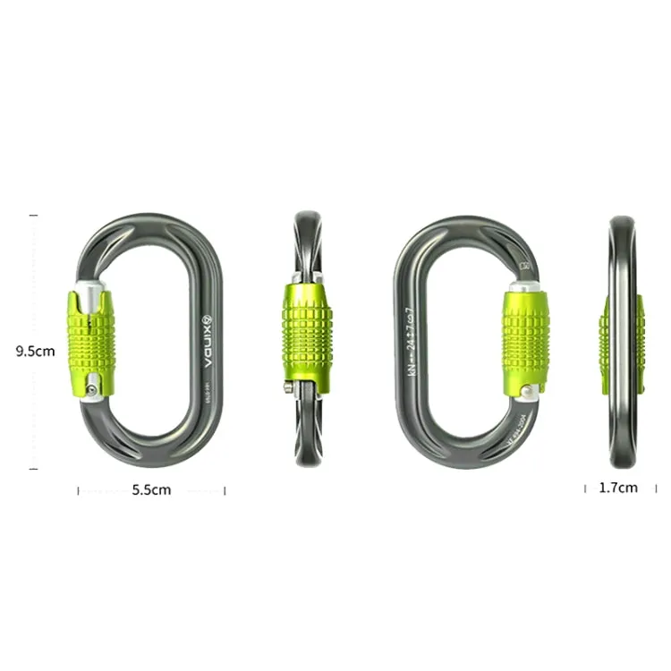 XINDA HH-9769 22/24kN High-strength Outdoor Rock Climbing Load-bearing Lock, Color: Straight