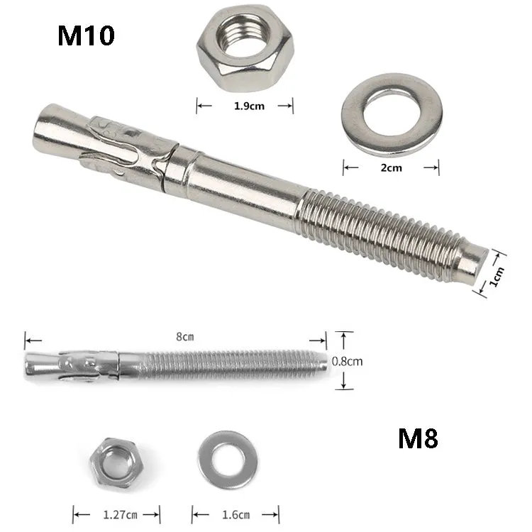 XINDA M8 Rock Nail Pole Stainless Steel Expansion Screws Pulling Rock Nail