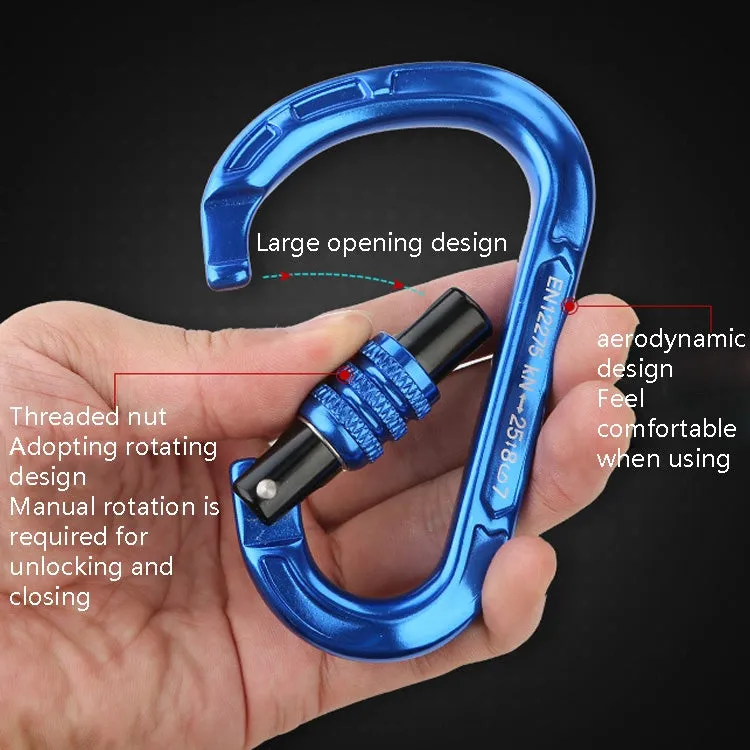 XINDA XD-8123N Outdoor Climbing Equipment Fast Hanging Buckle Carabiner Pear Main Lock HMS Safety Buckle(Orange)