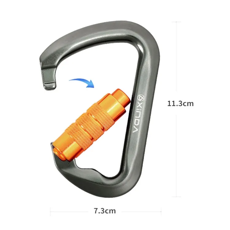 XINDA XD-8128 Outdoor Rock Climbing Load-bearing Carabiner Survive Kits, Color: Threaded-Black