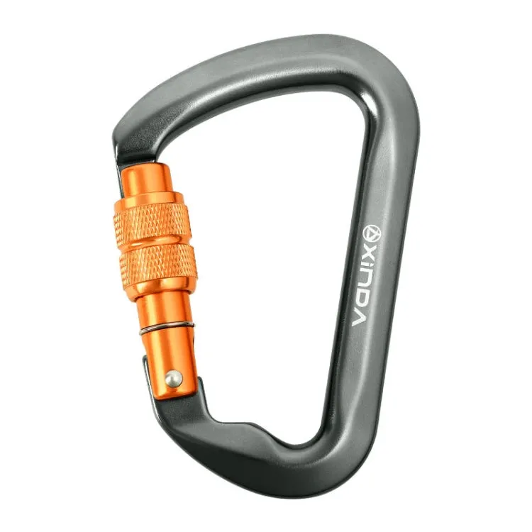 XINDA XD-8128 Outdoor Rock Climbing Load-bearing Carabiner Survive Kits, Color: Threaded-Gray