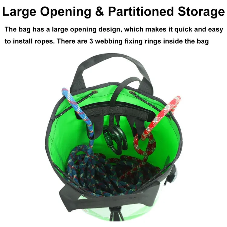 XINDA XD-BAG21 Outdoor Rock Climbing Waterproof Wear-Resistant Rope Storage Bag, Color: Black-45L