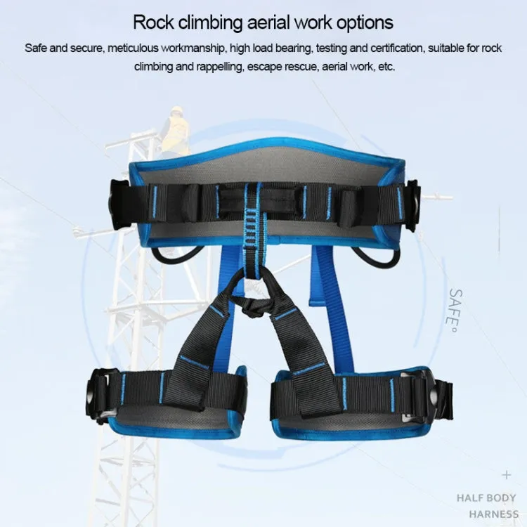 XINDA XDA9516 Outdoor Rock Climbing Polyester High-strength Wire Adjustable Downhill Whole Body Safety Belt(Black)