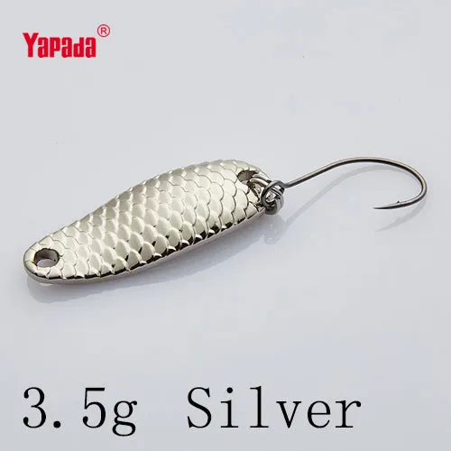 YAPADA Spoon 007 Loong Scale BKK HOOK 3.5g/5g 32-34mm Multicolor 6piece/lot  Metal Spoon Fishing Lures