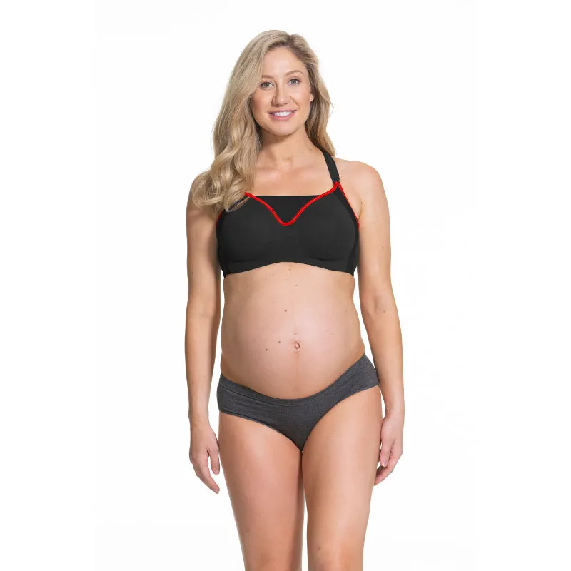 Zest Nursing Maternity Sports Bra Black - Cake